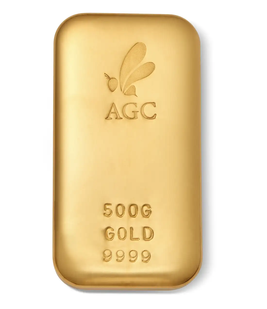 AGC 500g 9999 Cast Gold Bullion Bar