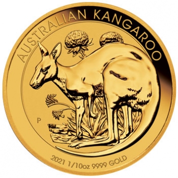 1/10oz Perth Mint Kangaroo Minted Coin Gold