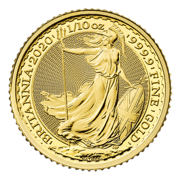 1/10th Oz Gold Royal Mint Britannia 9999 Bullion Coin