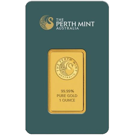 Gold Bullion Bars 1oz Perth Mint Certicard