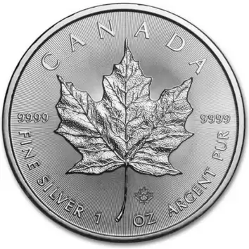 1oz Canadian Silver Maple Leaf Coin