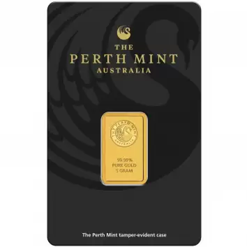 5 Gram Perth Mint Gold Certicard Minted Bar